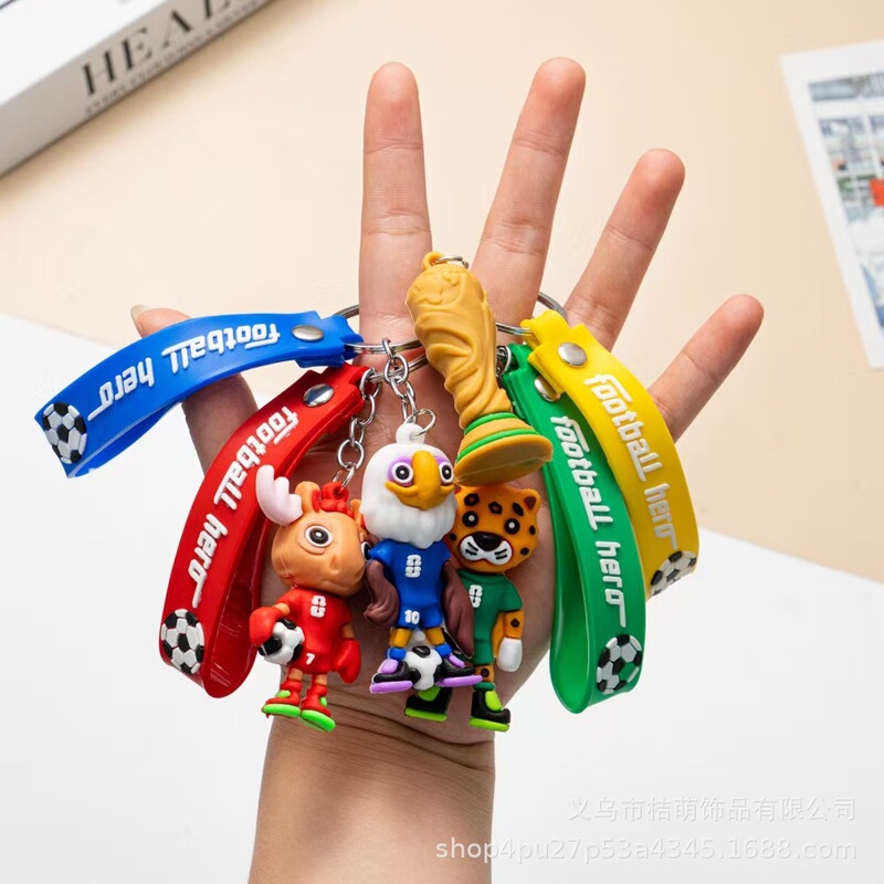 Cartoon 2006 World Cup Football Fan Trophy Keychain Bag Pendant Couple Pendant Stall Small Gift