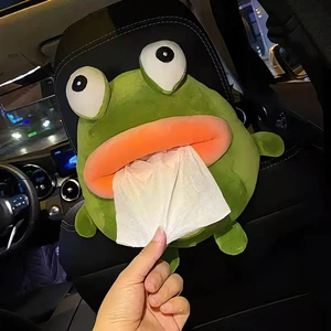 Creative Cartoon Hanging Car Tissue Box, Cute Internet-Famous Car Tissue Holder for Men and Women