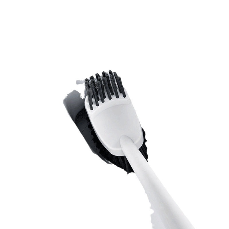 Cepillo de baño de mango largo sin ángulo muerto Cepillo de limpieza engrosado inodoro de doble cara montado en la pared cepillo de espacio de pelo suave para el hogar