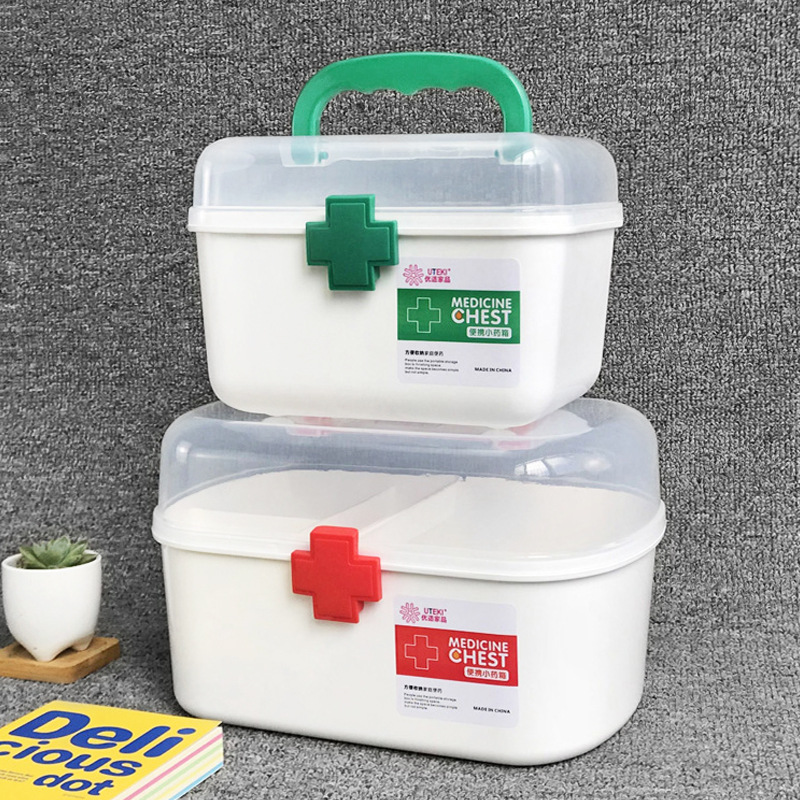 Household small medicine box children's medicine storage box household medicine box plastic portable medical first aid box