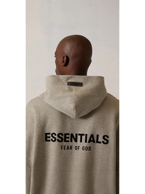 2025SS 带帽卫衣前后黑印花ESSENTIALS潮牌Hoodie跨境卫衣宽松加|undefined