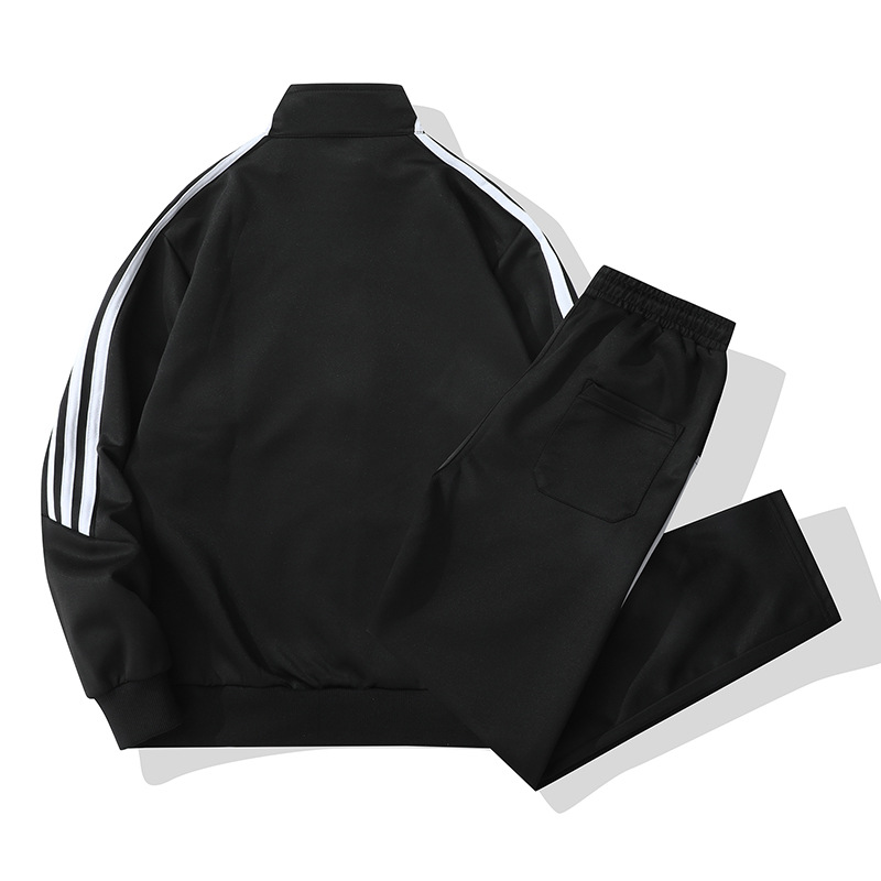Cuello vertical, traje casual universal, chaqueta de primavera y otoño, pantalones, un conjunto de pareja universal, camiseta de moda