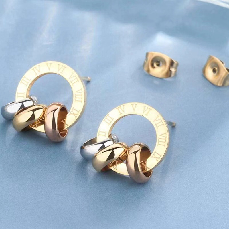Fashionable universal earrings stainless steel