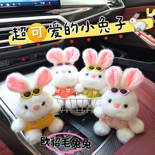Cute Scarf Bunny Pendant Artificial Rabbit Plush Toy Doll Bag Pendant Doll Keychain Doll