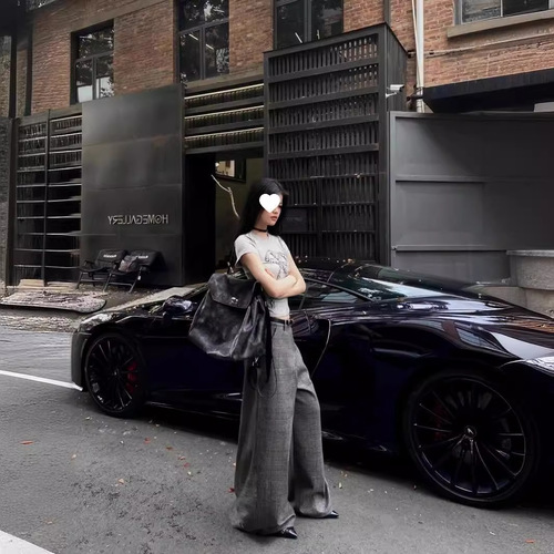 【210g 40 pieces pure cotton】pleated bow element short-sleeved round neck regular shoulder women's T-shirt for daily wear