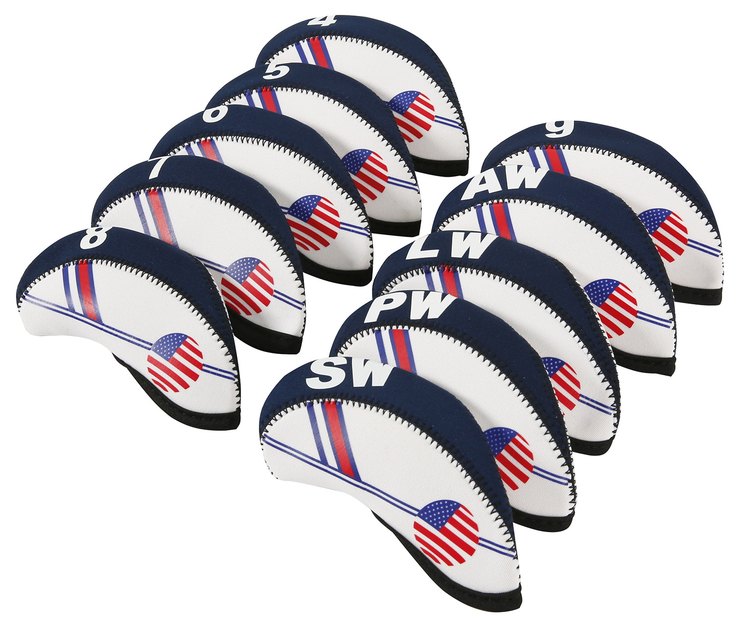 Juego de palos Juego de gorra digital Juego de accesorios de práctica Golfheadcover Juego de hierros Juego de palos de golf con bandera nacional