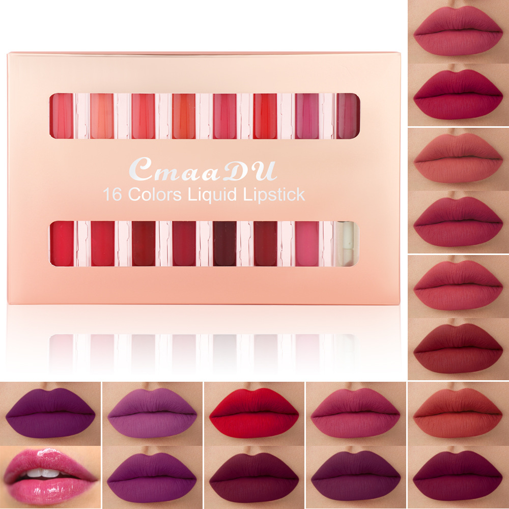 Check it out! Link Disclaimer - For export only :CmaaDu 8-piece Double-headed Long-lasting Lip gloss Application Scenario
