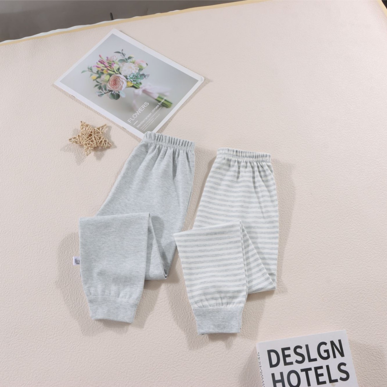 Pantalones de pijama para niños primavera y otoño pantalones caseros de niños pantalones transpirables de algodón niñas dos pantalones leggings de niños image 16