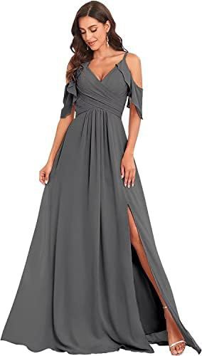 Vestido de dama de honor de gasa sin tirantes adecuado para vestidos de boda con tirantes abiertos Vestido de fiesta de boda con pliegues