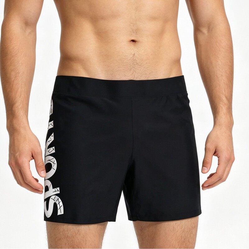 Men's Swimming Trunks Men's Loose Comfortable Anti-embarrassment Flat-angle Swimming Trunks Men's Beach Trunks Hot Spring Swimwear Equipment