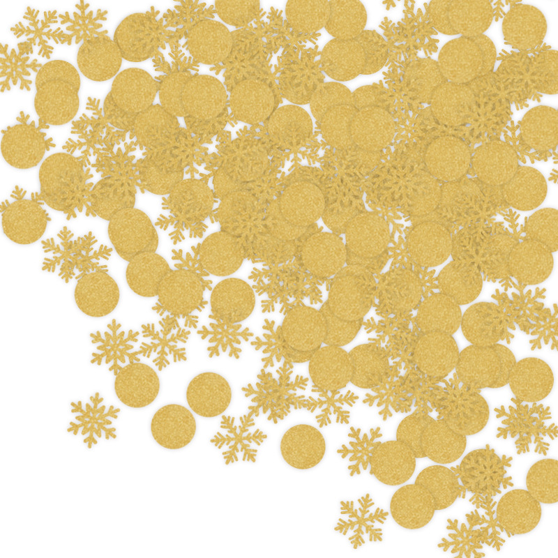Confeti de Copos de Nieve Navideños 2024, Decoración de Mesa para Fiestas Navideñas, Lentejuelas, Suministros al por Mayor