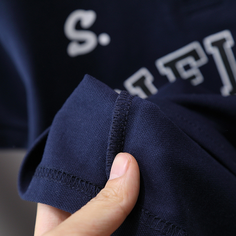 7882 traje de niño verano 2025 nueva celebridad de Internet camisa POLO con estampado de estilo occidental para niños cool chico guapo verano delgado