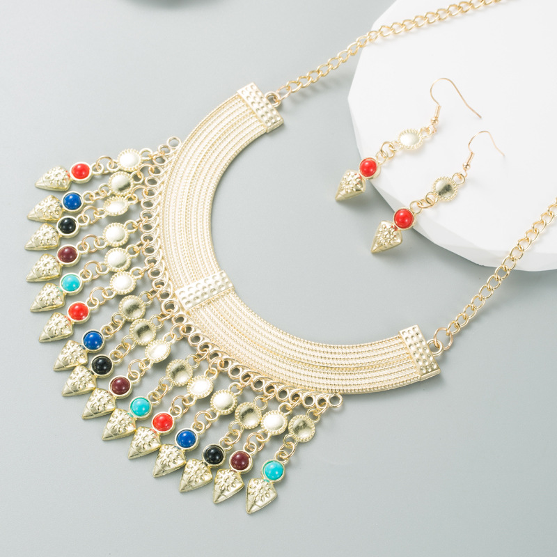 Ethnic Style Geometric Alloy Plating Necklace display picture 3