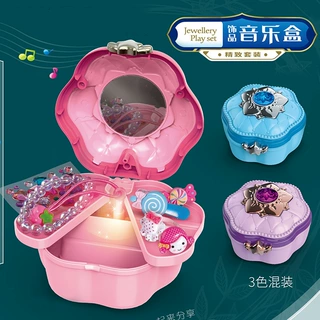 过家家饰品玩具女孩手提包背包儿童声光音乐盒斜挎包美妆梳妆礼品