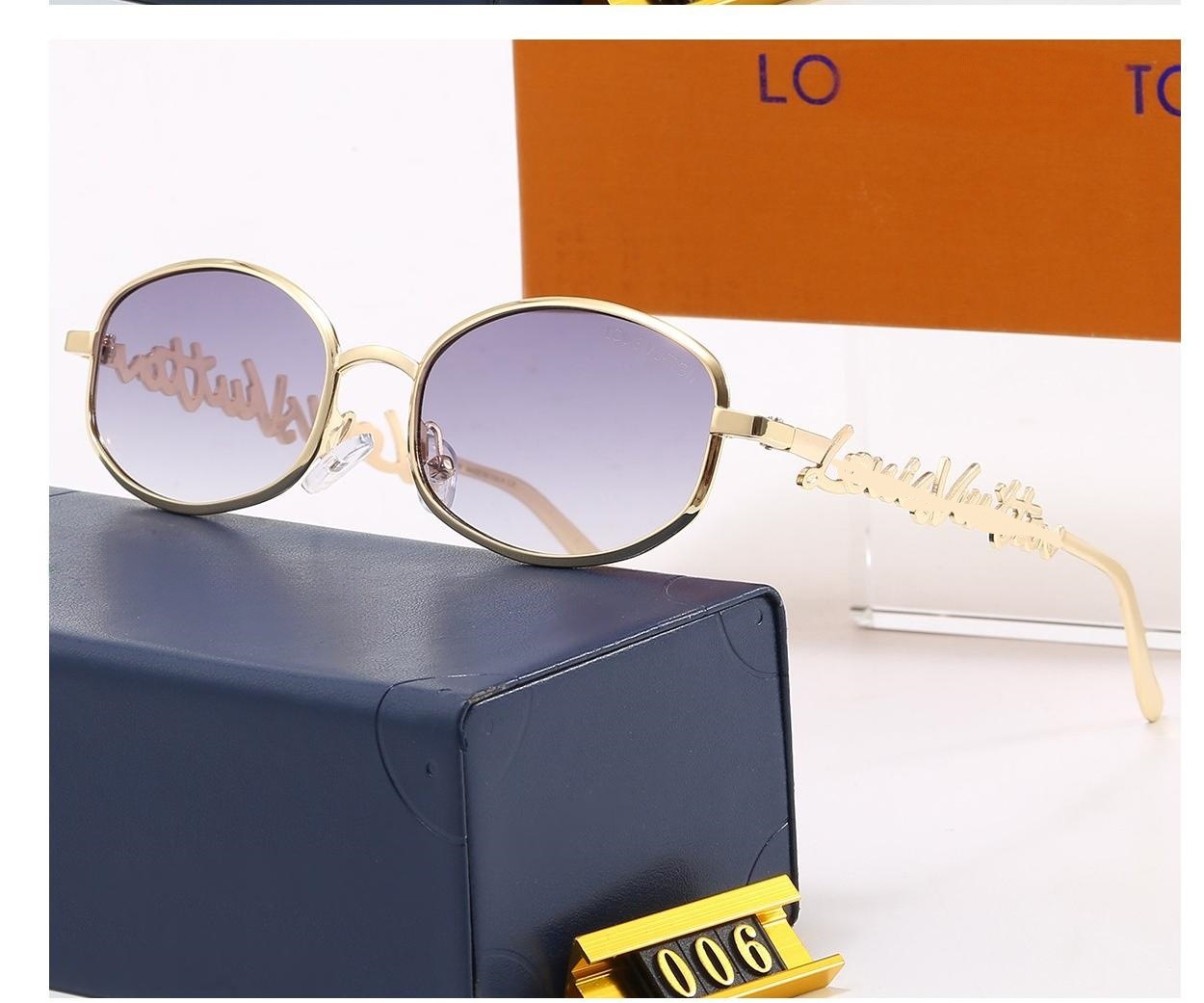 Cross-border Same Style as Lvjia 2026 New European and American Trend Metal Oval Hollow Sunglasses Fashion Sunglasses Manufacturer