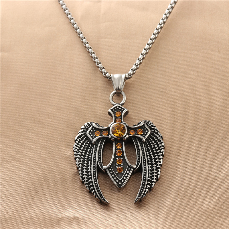 Titanium Steel Pendant Material Retro Solid Color Titanium Steel Polishing Men's Pendant Necklace Men Pendant Necklaces
