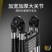 ¢人字梯多功能折叠不锈钢伸缩梯子多功能家用人字梯便携折