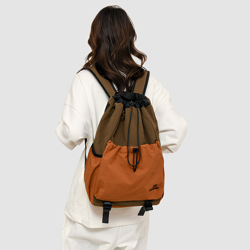 Sports backpack for leisure outside climbing, drawstring