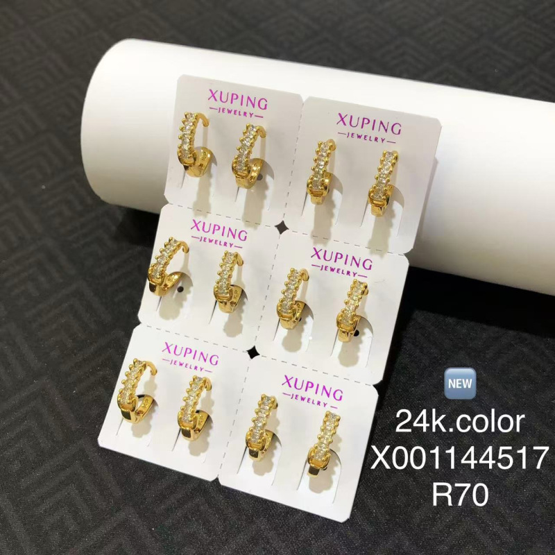 Hapones de orejas de cobre de aleación de cobre chapado en 24K orejas de moda ligera de lujo para mujeres aretes de orejas de estilo coreano joyas personales