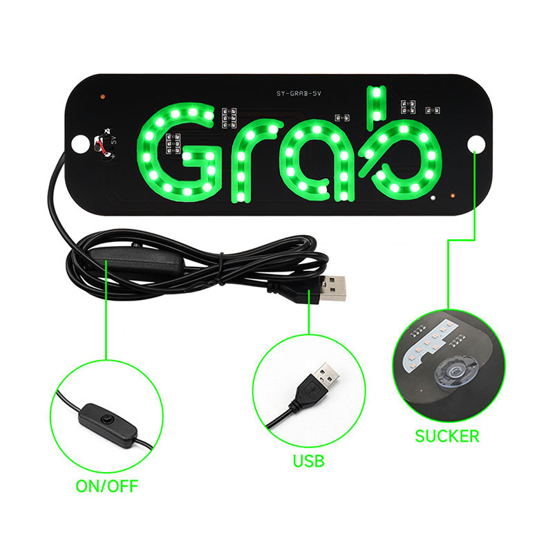 In-Stock Foreign Trade Cross-Border Taxi Dome Light Grab Taxi Light Taxi Car USB Sign Light Indicator Light Didi Light