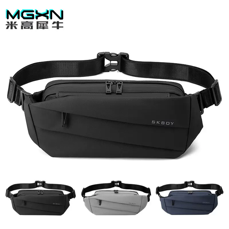 跨境休闲男士胸包高级感时尚轻便女斜挎包旅行防水腰包通勤单肩包