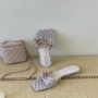 一字夏季法式碎花女鞋