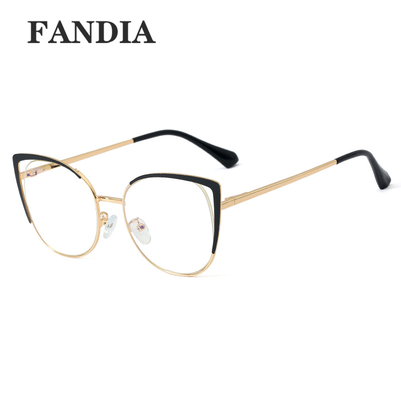 95728 nuevos hombres y mujeres de metal anti-Luz Azul gafas marco liso gafas artístico retro marco redondo miopía gafas al por mayor