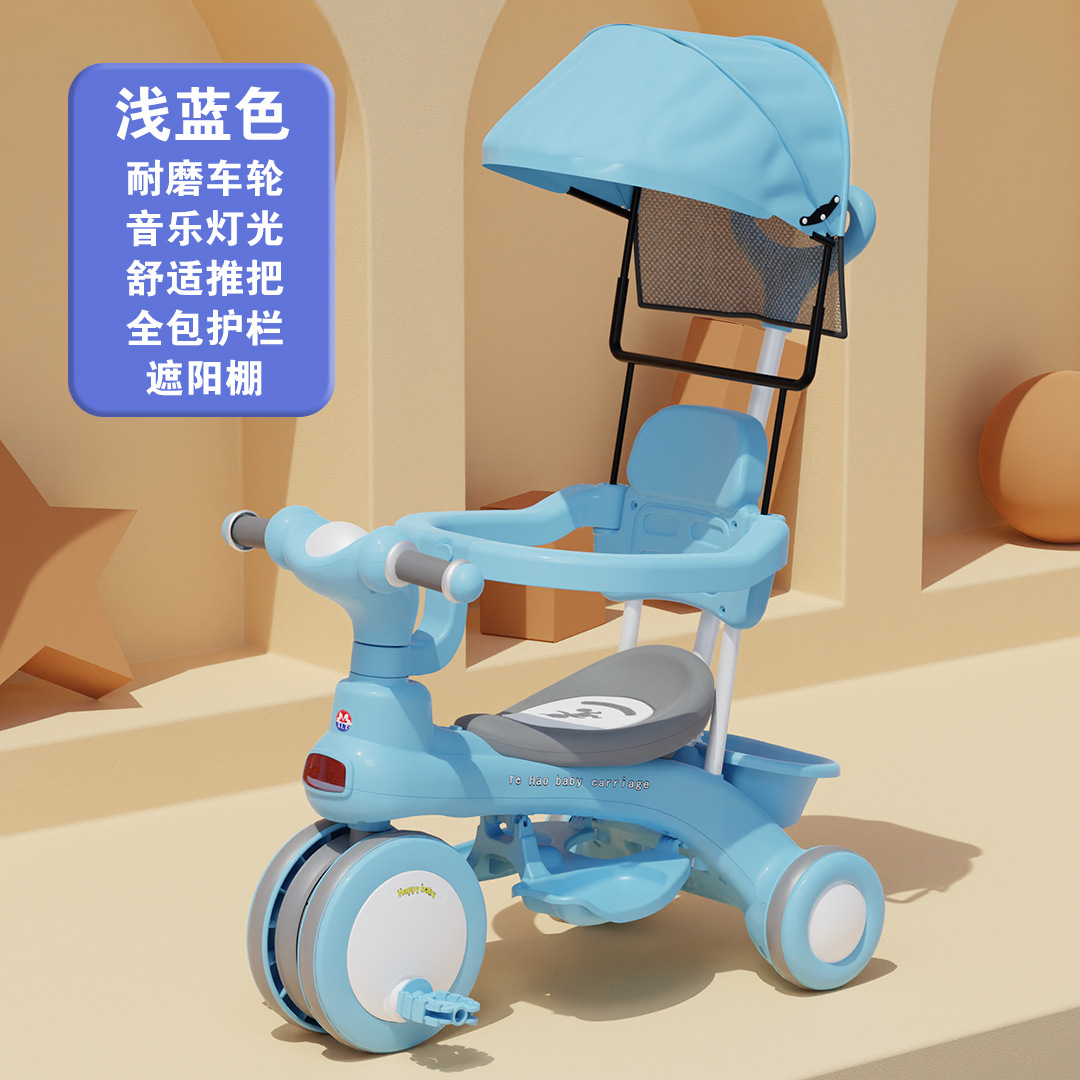 Triciclo para niños bicicleta multifuncional tres en uno 2 cochecito para bebés 1-3-6 años bicicleta de pedaleo para niños