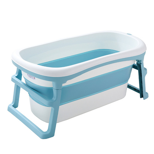 Children's foldable bathtub newborn baby swimming bathtub baby can sit and lie down home thickened large bathtub