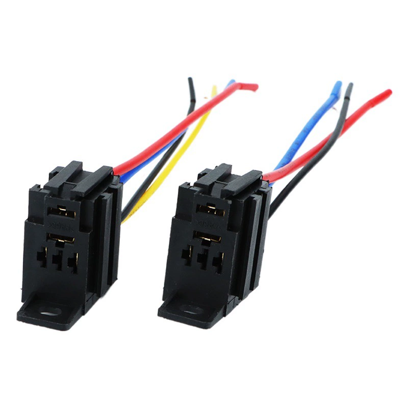 Автомобильный фиолетовый реле розетка 4 вставки 5 вставки Автомобильный масляный насос розетка жгут проводов сиденье с медной проволокой