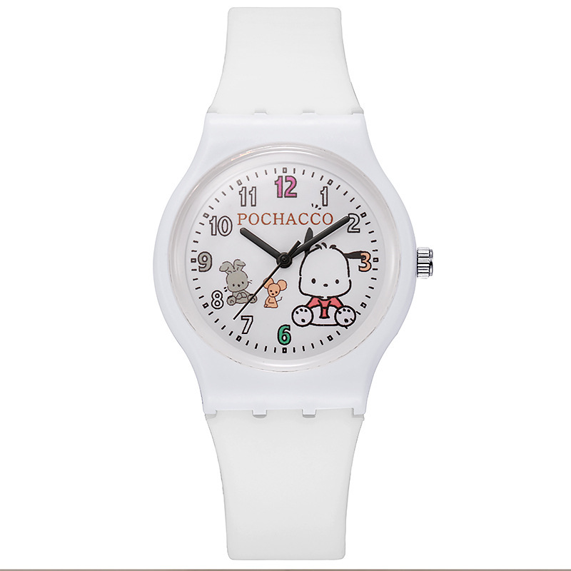 White Pacha Children's Watch Wholesale Primary and Secondary School Student Watch Quartz Watch Girl Sanrio Silicone Watch