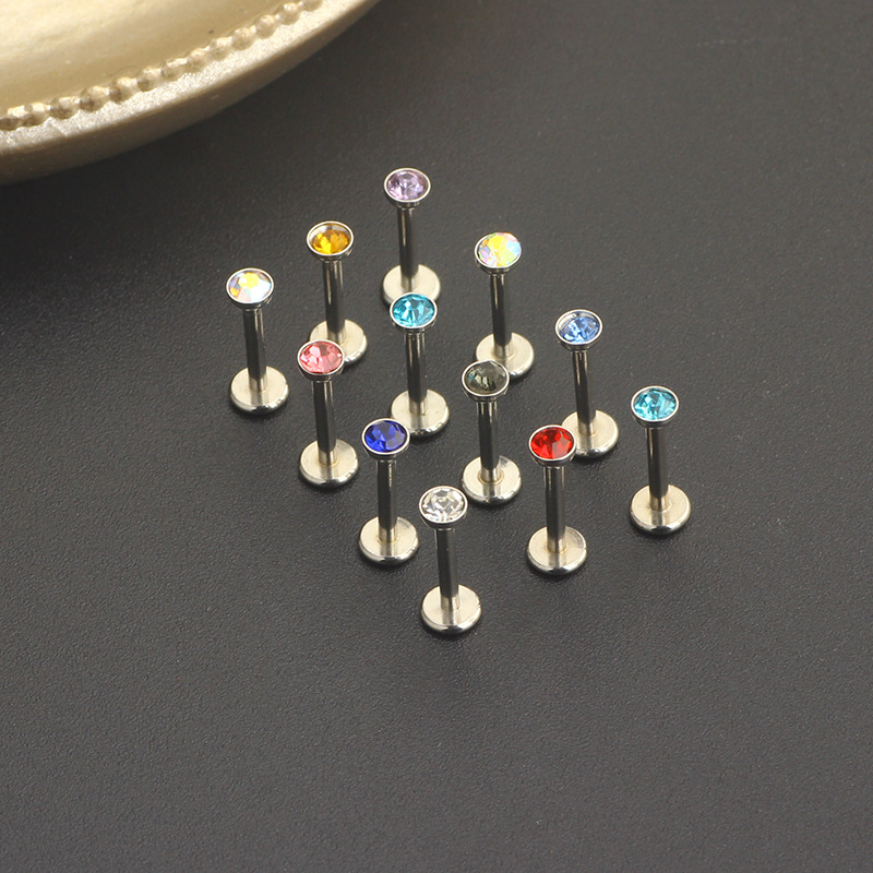 Labret piercing jewelry detail image