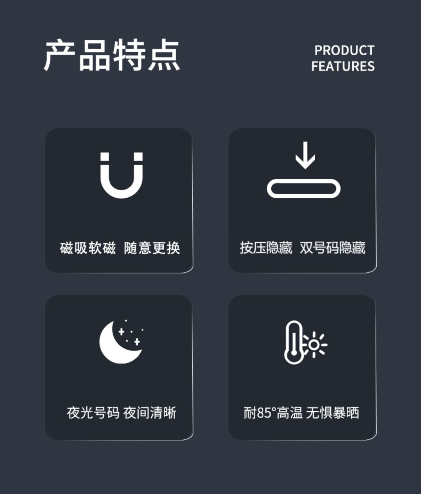 【Customized】Car Temporary Parking Number Plate, High-end Alloy Car Moving License Plate, Parking Sign