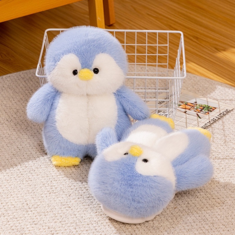 かわいいペンギンの綿のスリッパの女性のベルベットの家の室内の滑り止めバッグと冬の漫画のカップルのスリッパは厚くて暖かいです|undefined