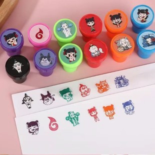 Nezha Seal Kidsren's Seal Atomic Seal Primary School Student Kindergarten Cartoon Seal Encouragement Praise Toy