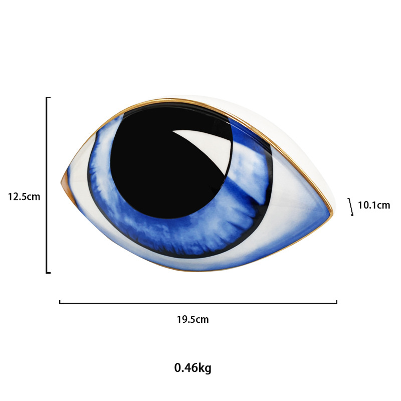 1155g Weight Ornaments Home Textiles & Decor Type Ornaments Classification 1 Piece Quantity Daily Occasion ceramics Material Eye Pattern Casual Style Casual Eye Ceramics Ornaments Artificial Decorations 无