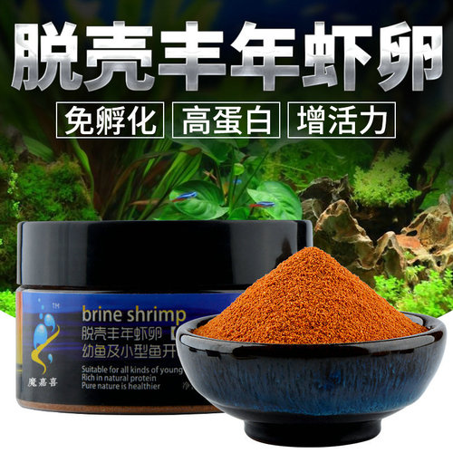 Reina brine shrimp eggs shelled eggs can hatch young fish small fish opening guppy feed fish food big red eggs
