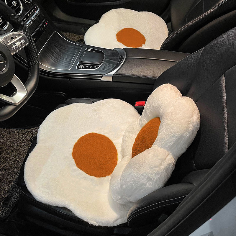 데친 계란 꽃 겨울 봉제 카시트 쿠션 허리 지원 귀여운 달걀 노른자 온라인 인기 카시트 허리 지원 쿠션