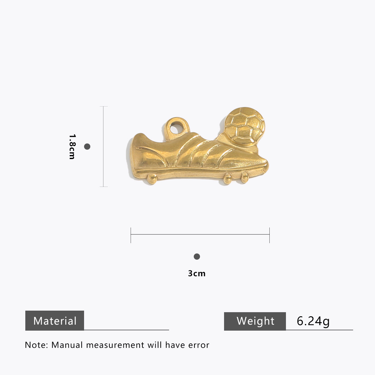 6g Weight Pendant Jewelry Making Type Charms Classification 5 PCS/Package Quantity 304 Stainless Steel Material Boots Pattern All Seasons Season Plating Design Retro, Classic Style Style 5 PCS/Package 304 Stainless Steel Boots Pendant Charms 16