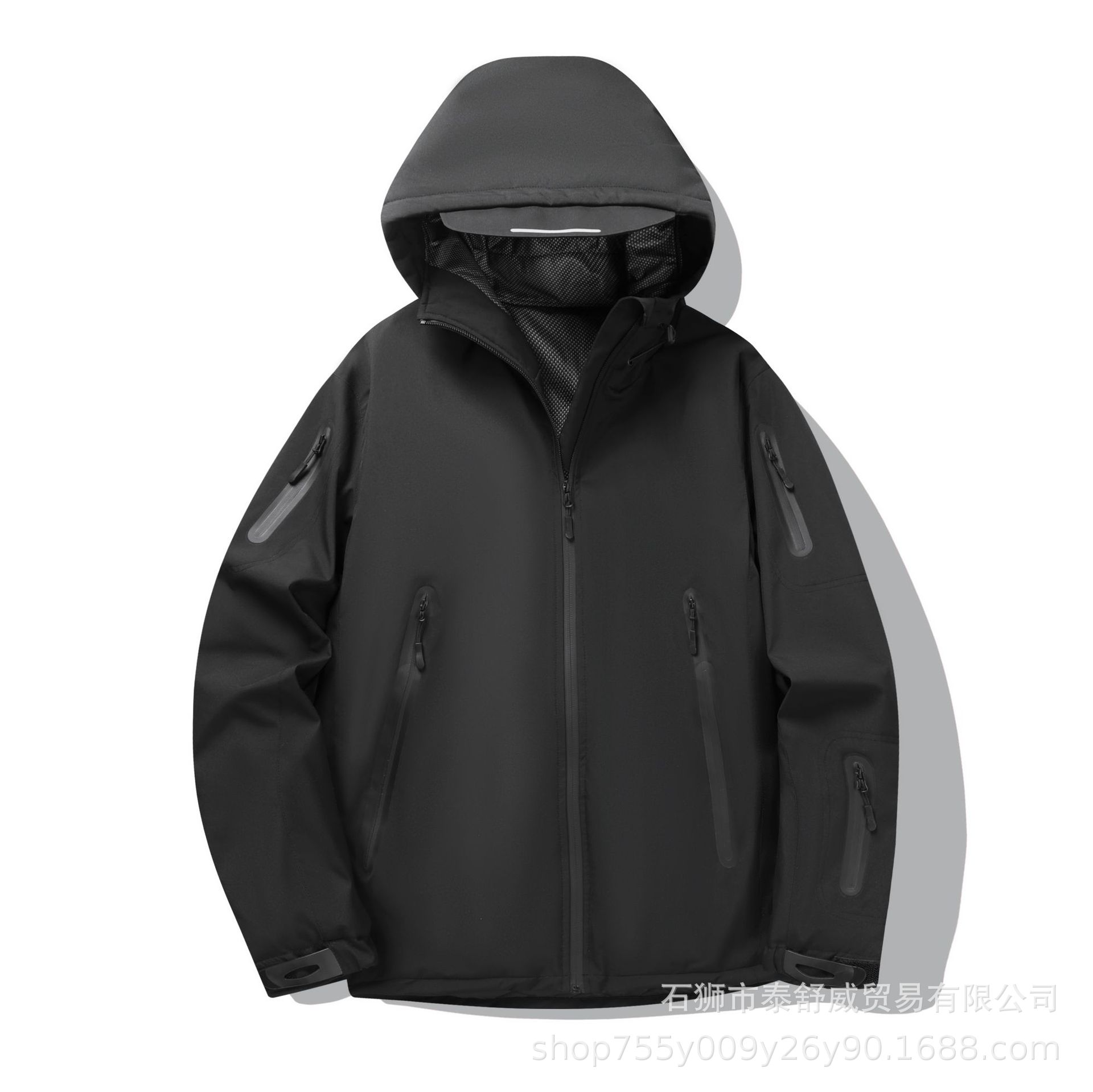 Transfronterizos al aire libre invierno calor abrigo de asalto hombre nuevo abrigo con capuchón de calentamiento eléctrico calentamiento USB al aire libre