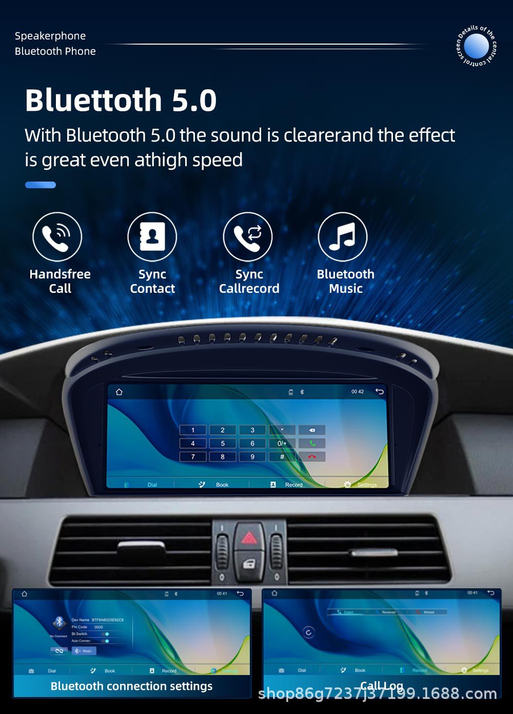 9.3inch Suitable for Bmw 5 Series E60 E90 Android Reversing Camera Car Navigation Gps All-In-One Device Carplay
