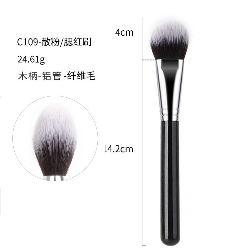 40 sets de cepillo de maquillaje negro y plateado cepillo de sombra de ojos de alta calidad cepillo de concelador cepillo de base cepillo de herramientas de maquillaje conjunto completo