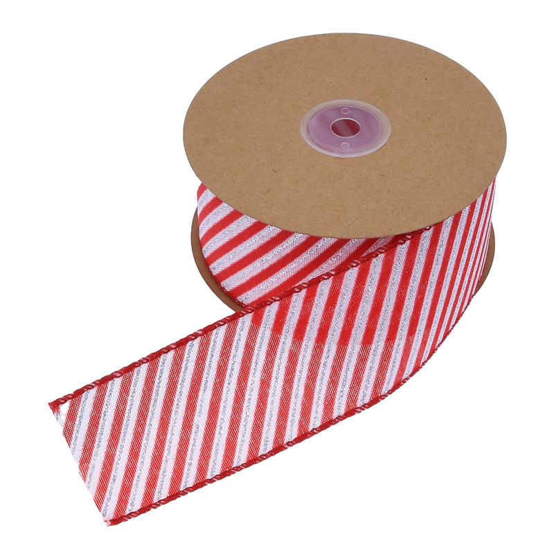 Nuevos productos transfronterizos borde de alambre imitación de tela de lino cinta de Navidad decoración de árbol de Navidad arco material de corte de borde