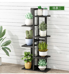 Modern simple indoor balcony flower rack outdoor floor-standing multi-layer flower rack storage rack solid wood flower pot rack wooden rack