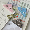 Transparent triangle clip Simple Wind Book Filter Corner Clamp Small Bills Pickled Office Stationery Triangle Plane