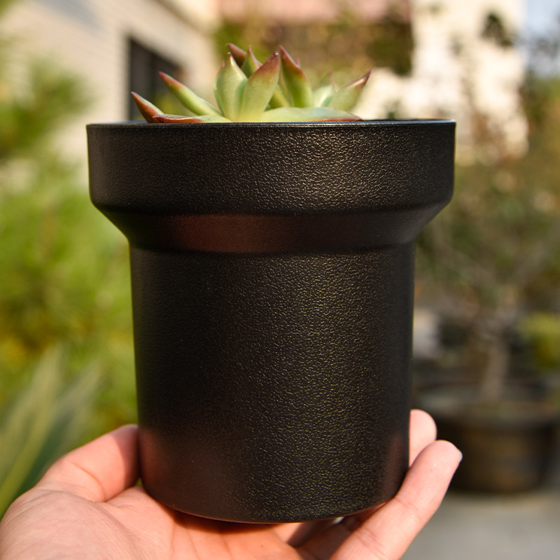 Mini maceta de escritorio delicada maceta de flores doméstica no porosa maceta de flores de plástico moderno