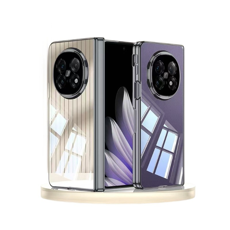 oppo findn5 電気メッキ携帯電話ケース折りたたみスクリーン磁気オールインクルーシブソフトシェル透明 TPU 落下防止保護に適しています|undefined