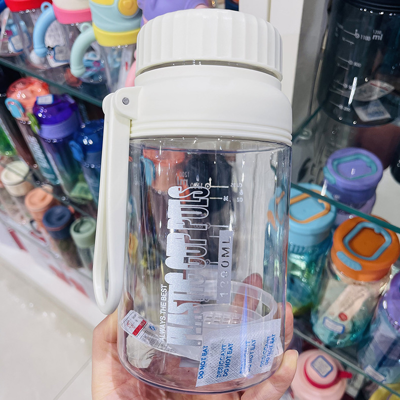 Vaso de plástico Baijia de gran capacidad: 1000ml resistente a altas temperaturas, 1800ml botella de agua de té resistente al calor, vaso de agua para viajar para coche