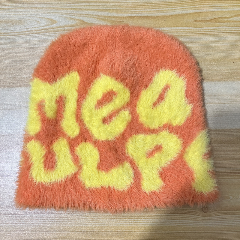 Hot selling fur style Mea knitted hat, brimless cap, personalized bean hat_voghion.com