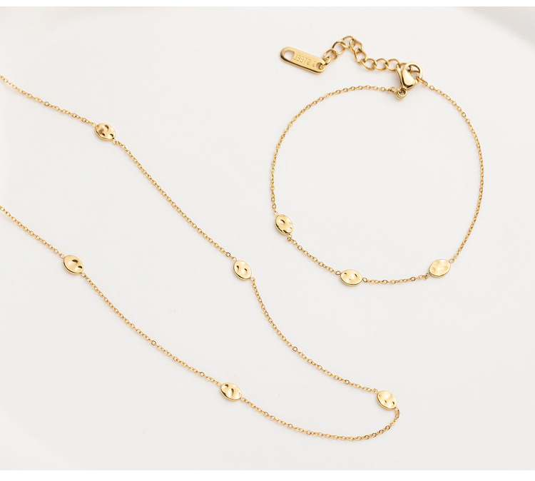 Fashion Irregular Titanium Steel Plating Bracelets Necklace